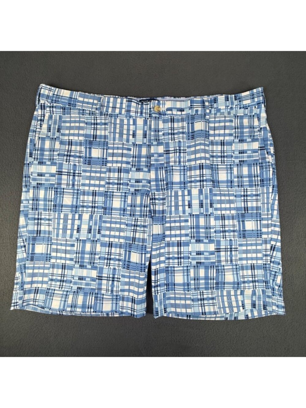 Peter Millar Crown Crafted Blue Abstract Stretch Athletic Golf Shorts Mens 42